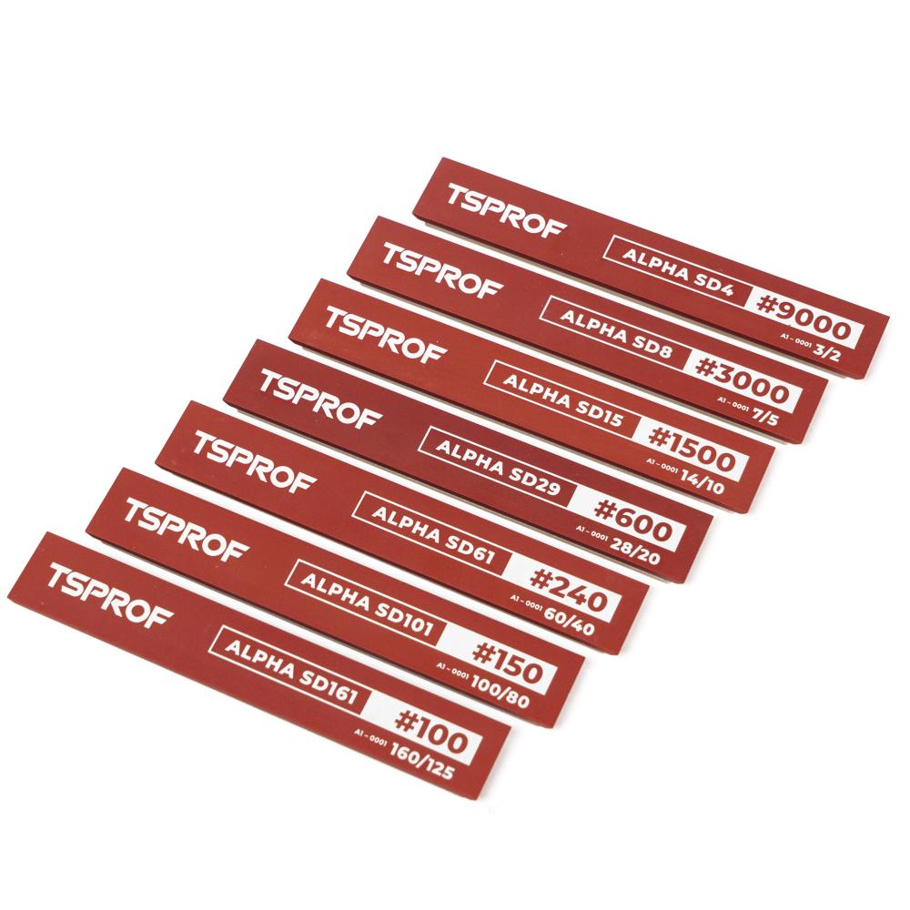 Set of diamond sharpening stones TSPROF Alpha SD126 - SD3 (7 pcs.)