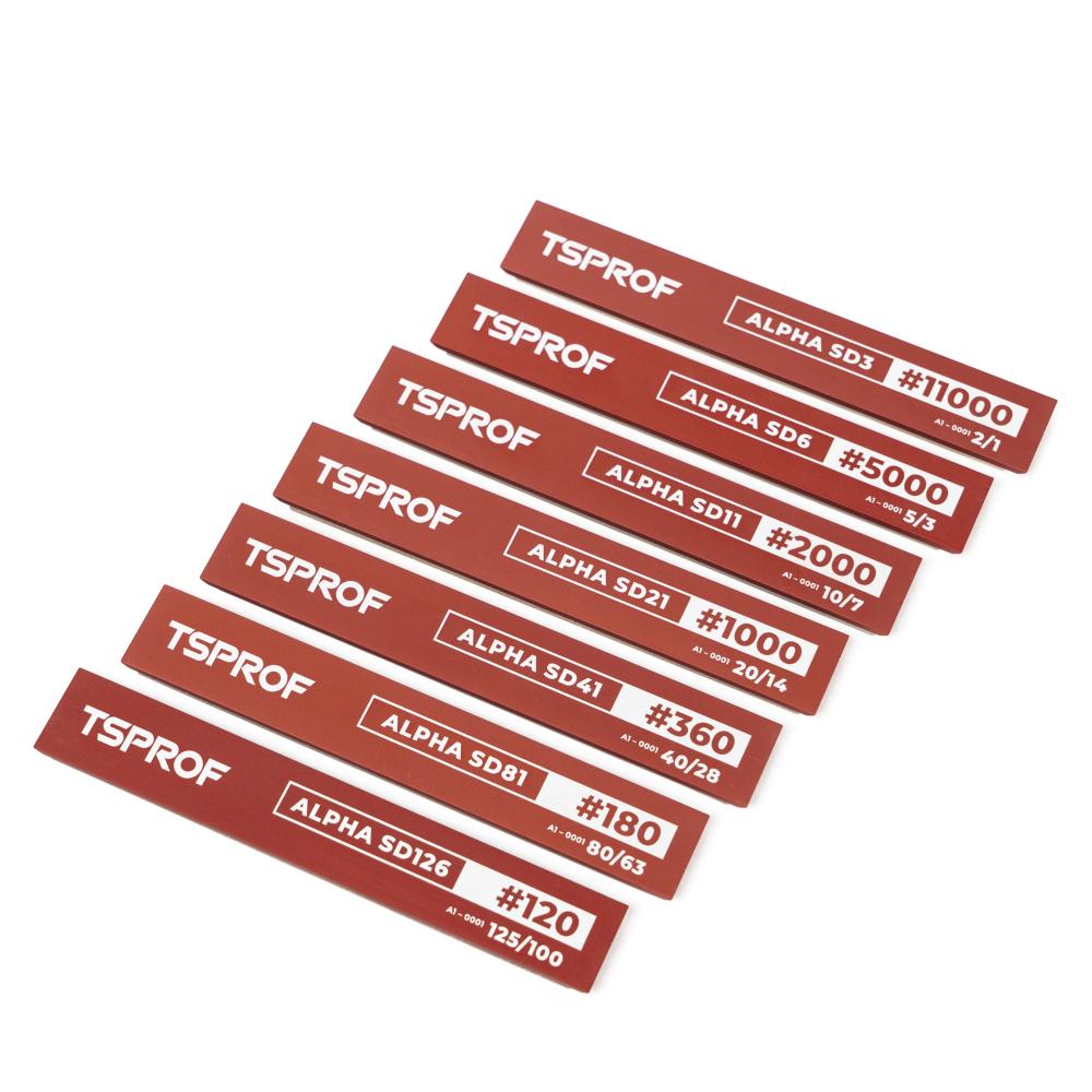 Set of diamond sharpening stones TSPROF Alpha SD161 - SD4 (7 pcs.)