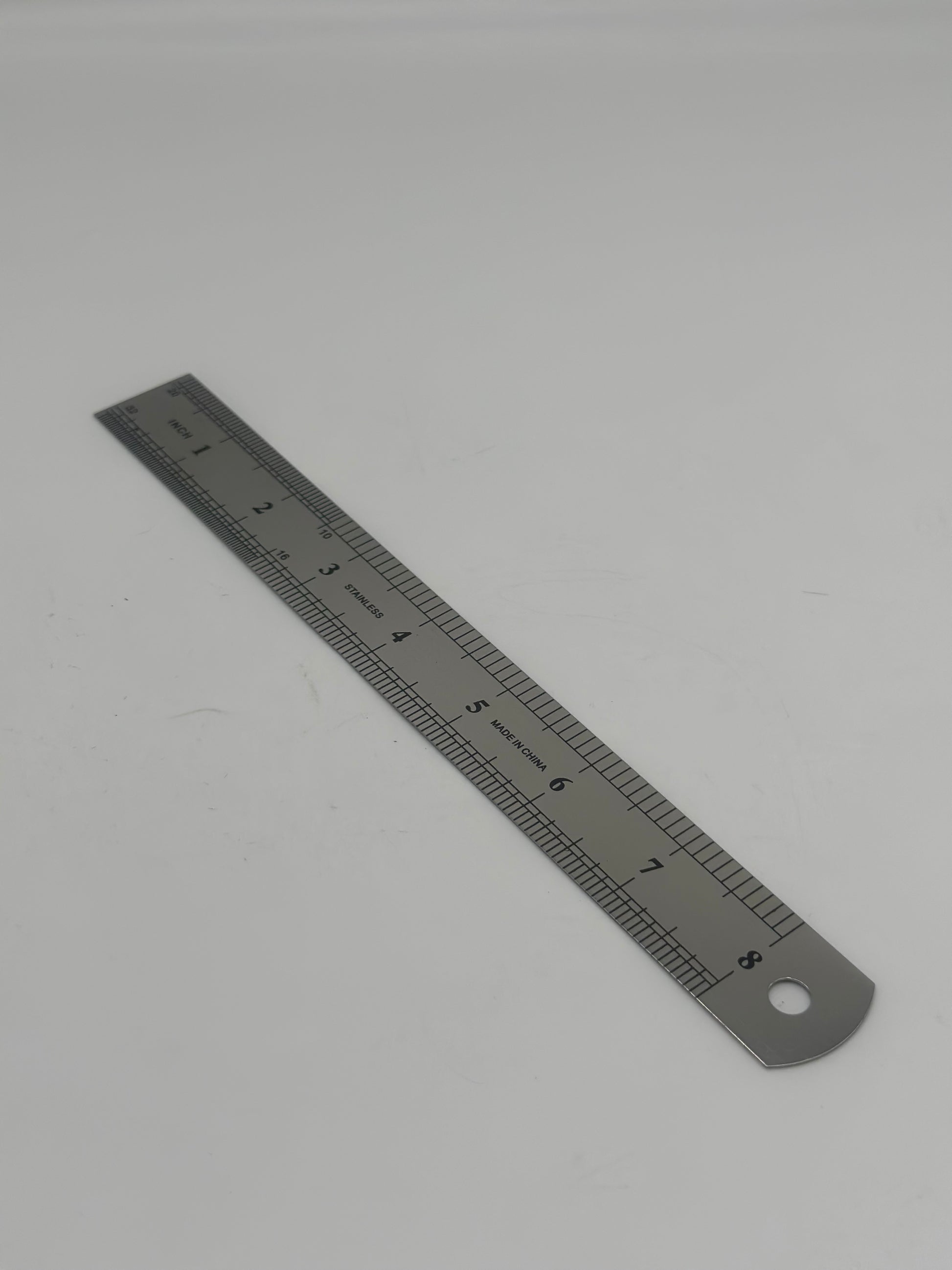 8 Inch Stainless Steel Ruler with Inch/Metric Conversion Table (Auxili ...