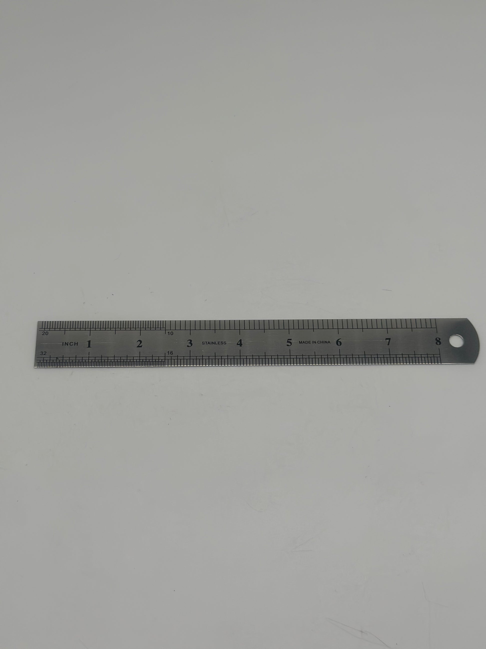 8 Inch Stainless Steel Ruler with Inch/Metric Conversion Table (Auxili ...