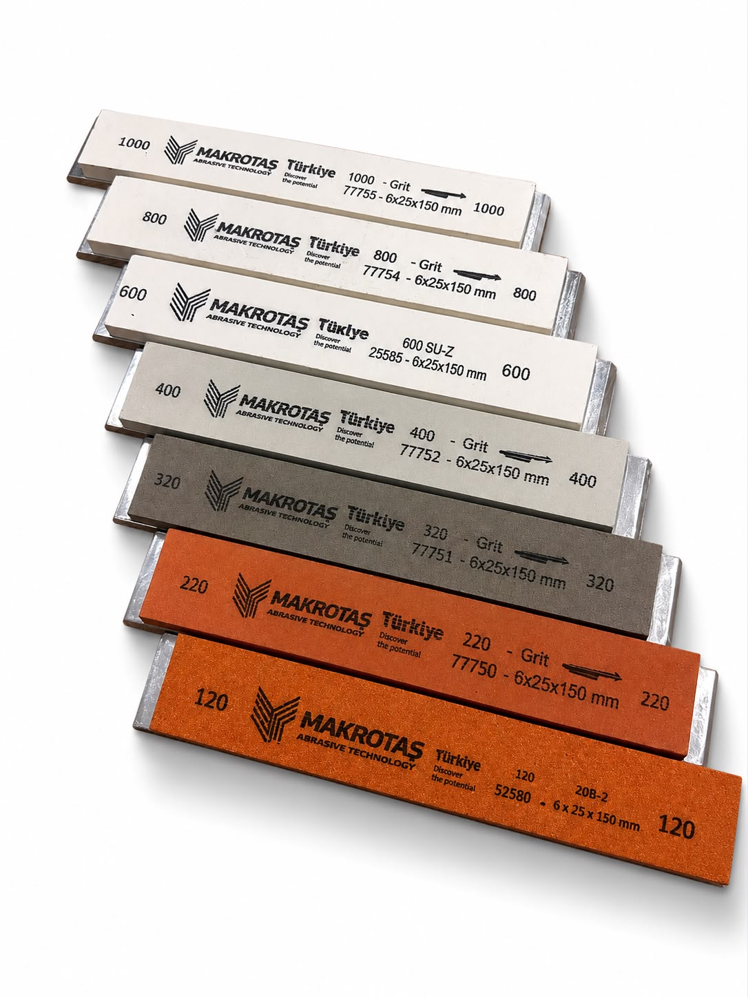 Professional Sharpening Stone Set (120–1000 Grit)